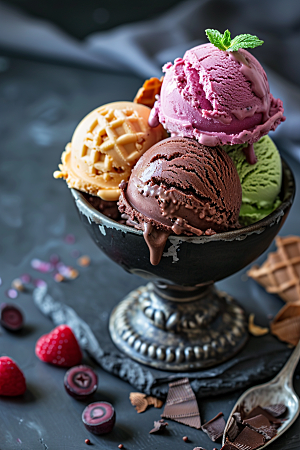 冰淇淋甜品美食素材