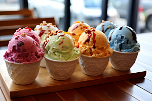 冰淇淋夏季芭菲素材