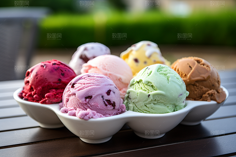 冰淇淋消暑零食素材