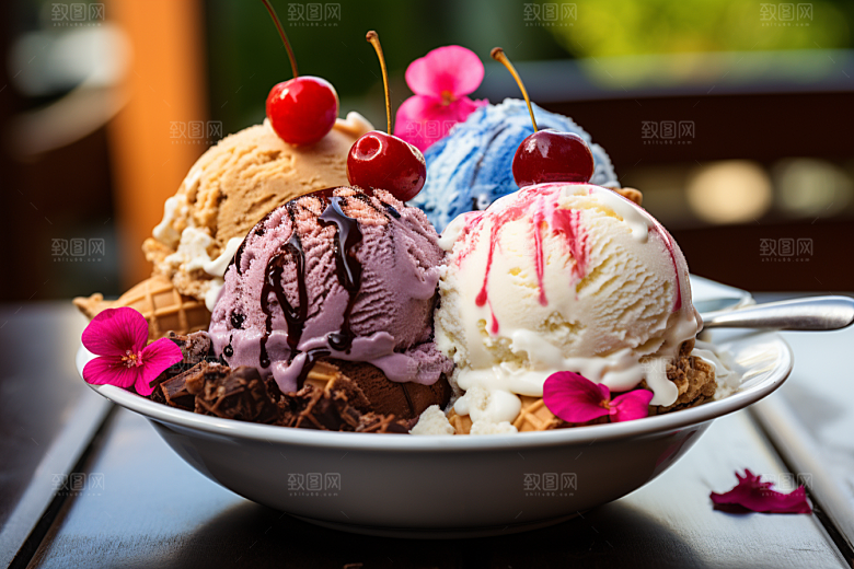 冰淇淋零食美味素材
