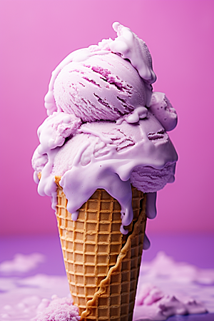 冰淇淋甜筒芭菲素材