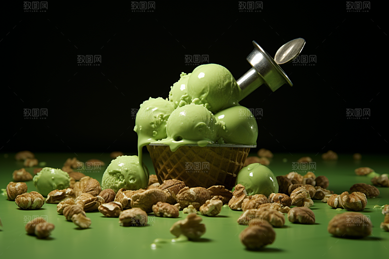 冰淇淋消暑美味素材