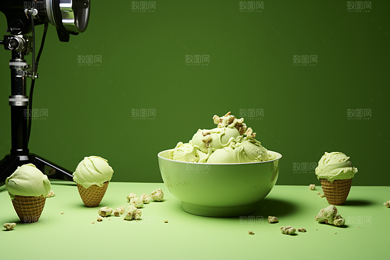 冰淇淋美味芭菲素材
