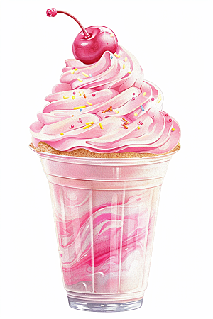 冰淇淋芭菲甜品素材