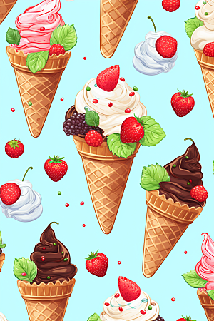 冰淇淋艺术涂鸦贴纸