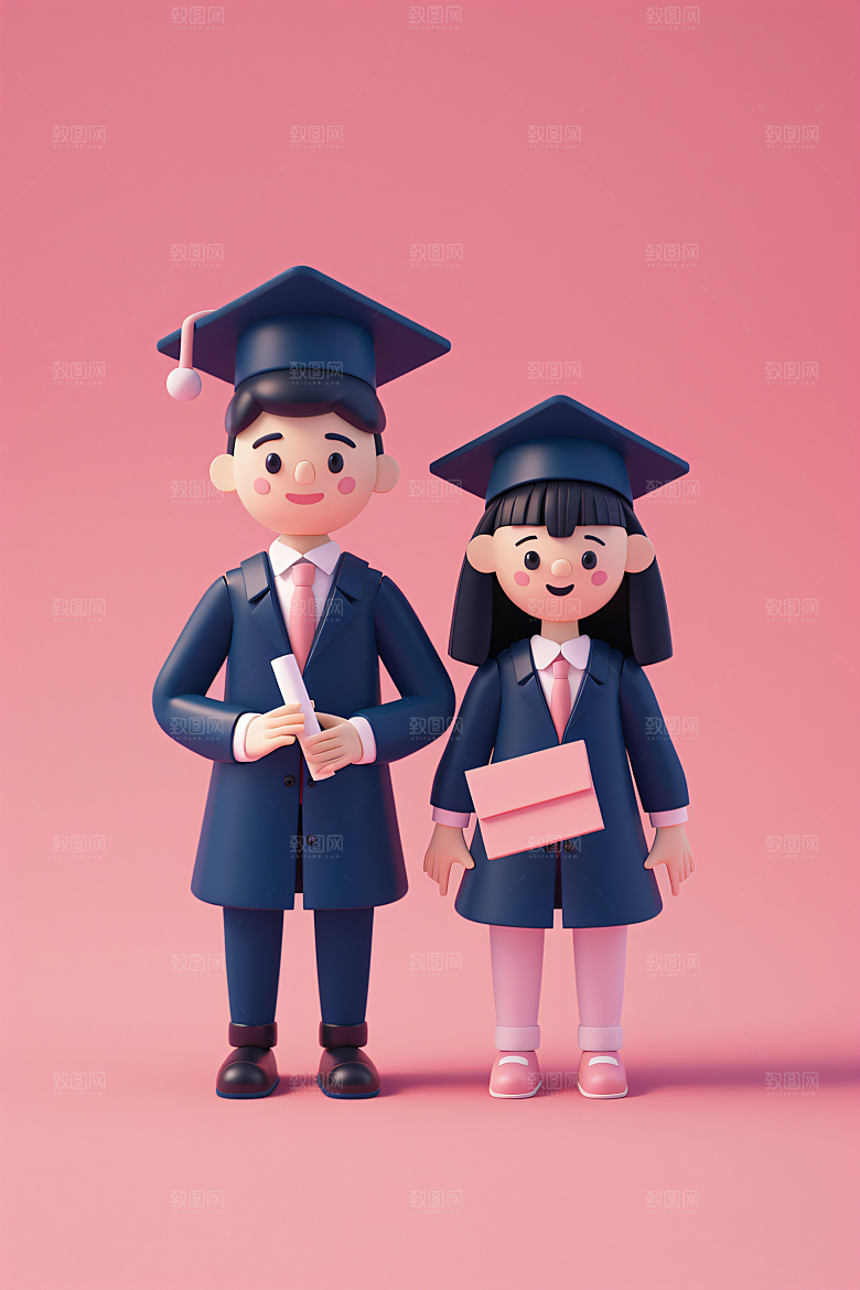 3D毕业生肖像C4D模型