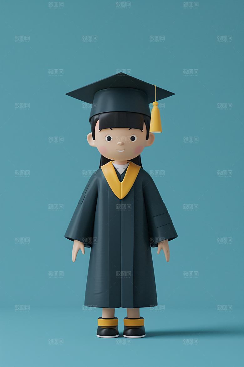 3D毕业生C4D立体模型
