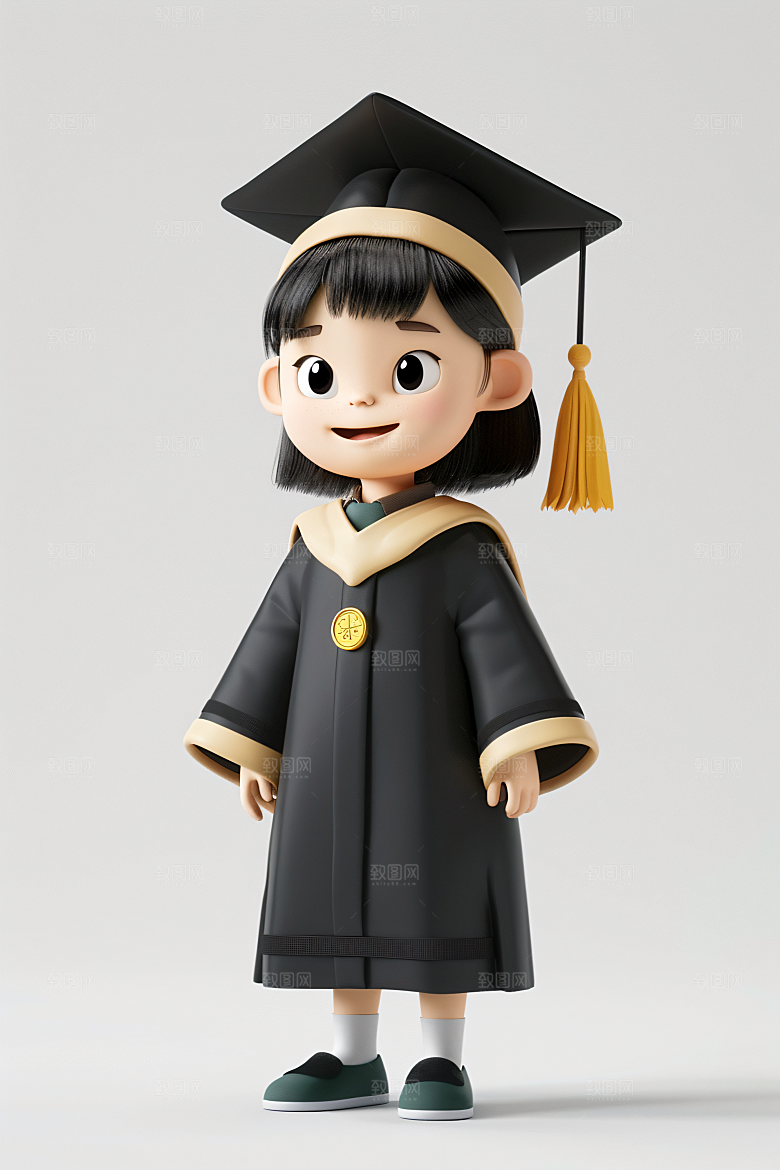 3D毕业生高清毕业季模型