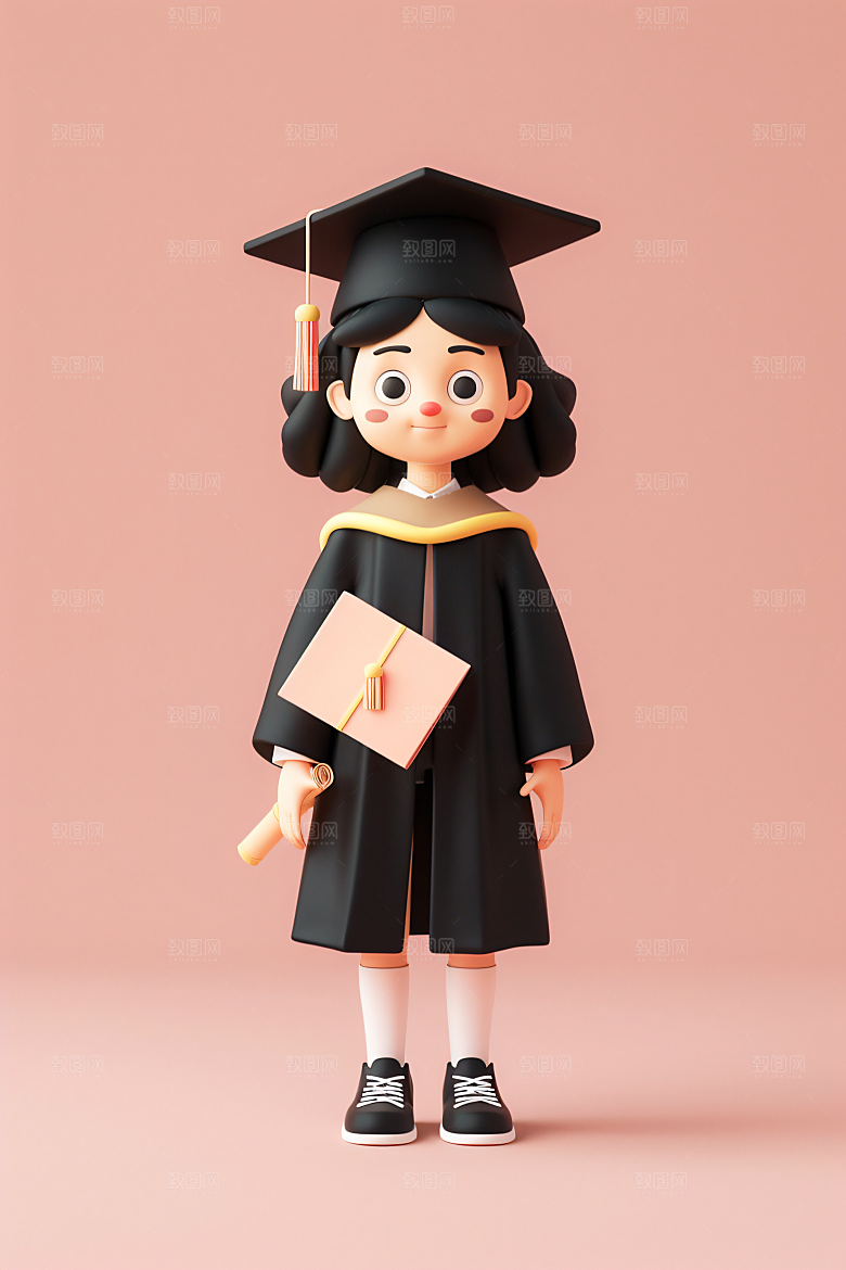 3D毕业生肖像C4D模型