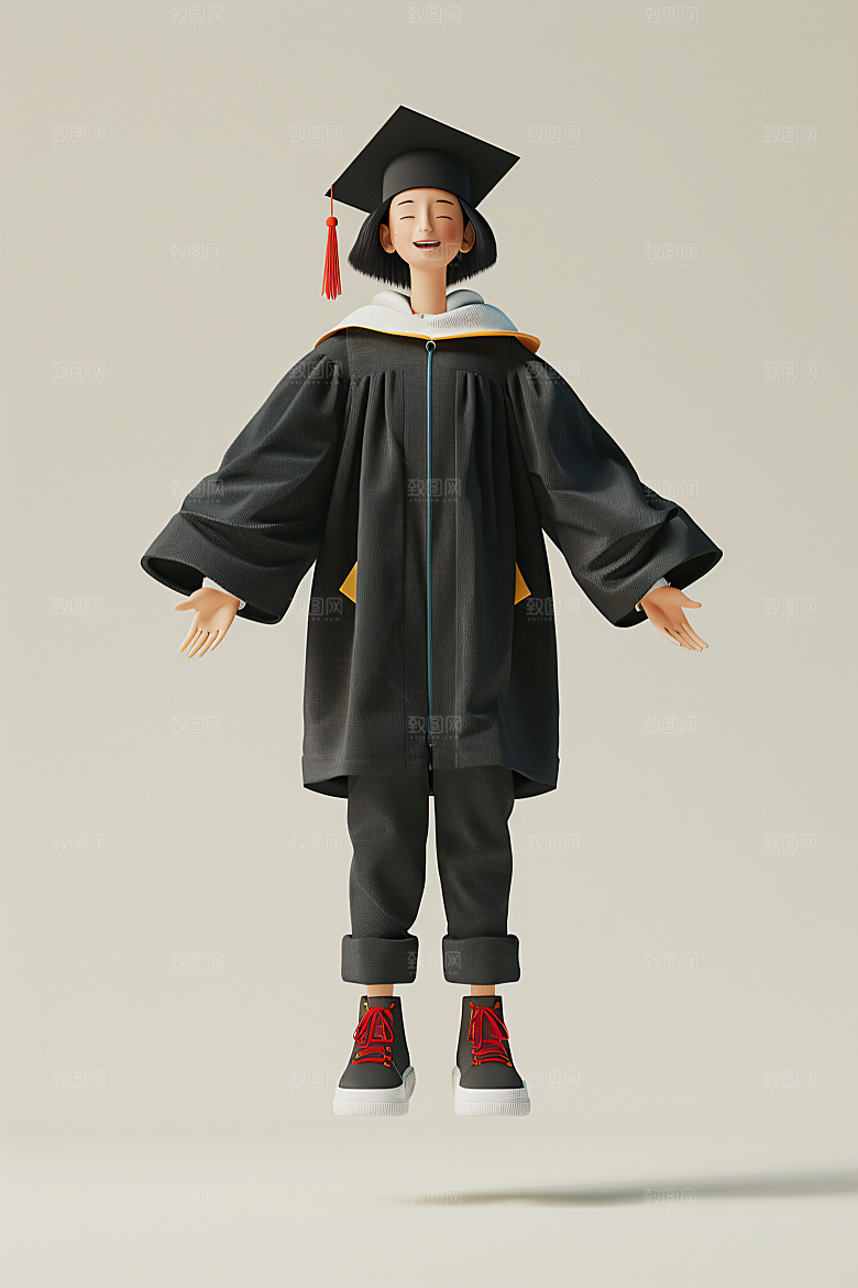3D毕业生毕业季肖像模型