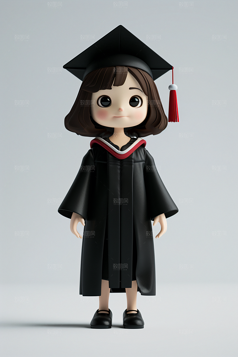 3D毕业生学生形象模型