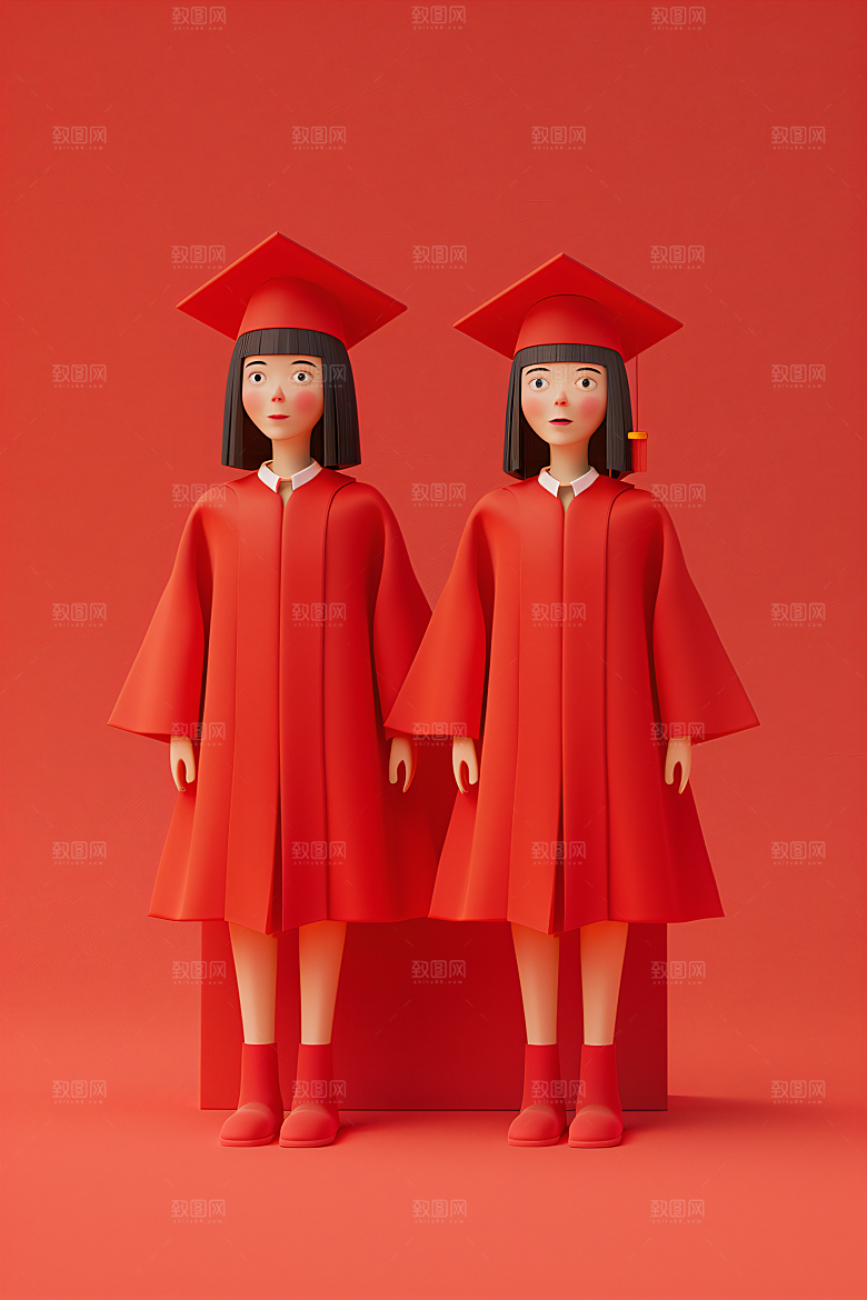 3D毕业生人物学生模型
