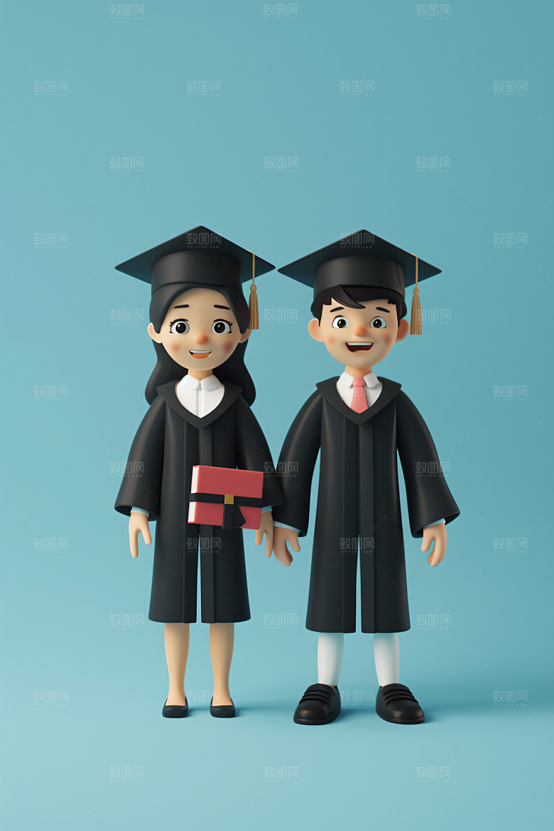 3D毕业生学生C4D模型