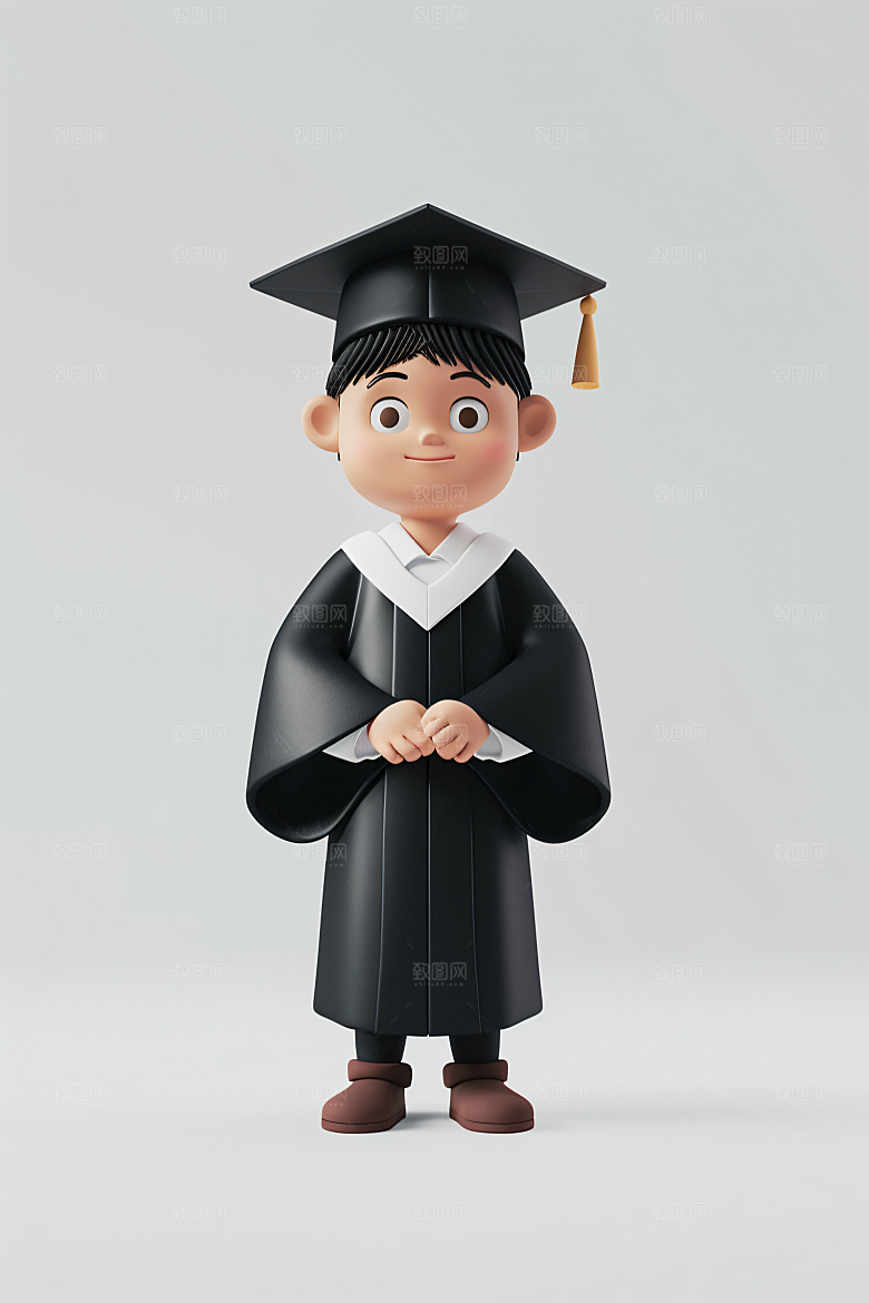 3D毕业生学生C4D模型