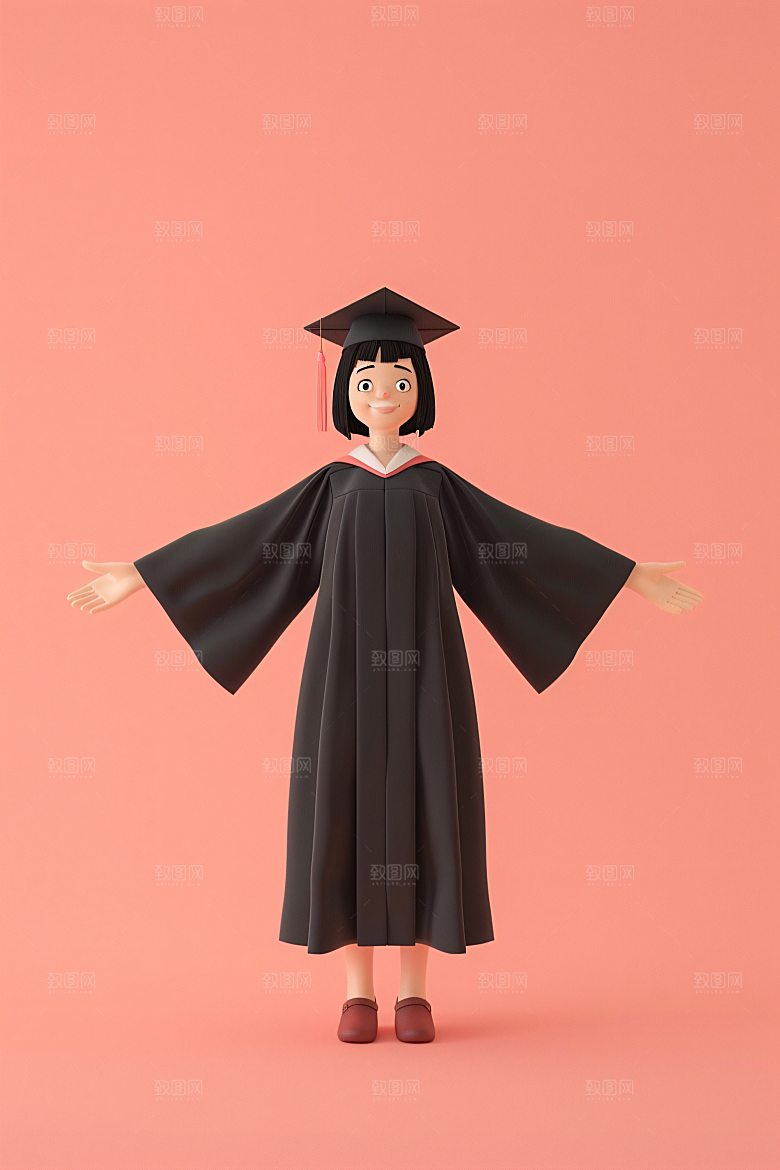 3D毕业生C4D卡通模型