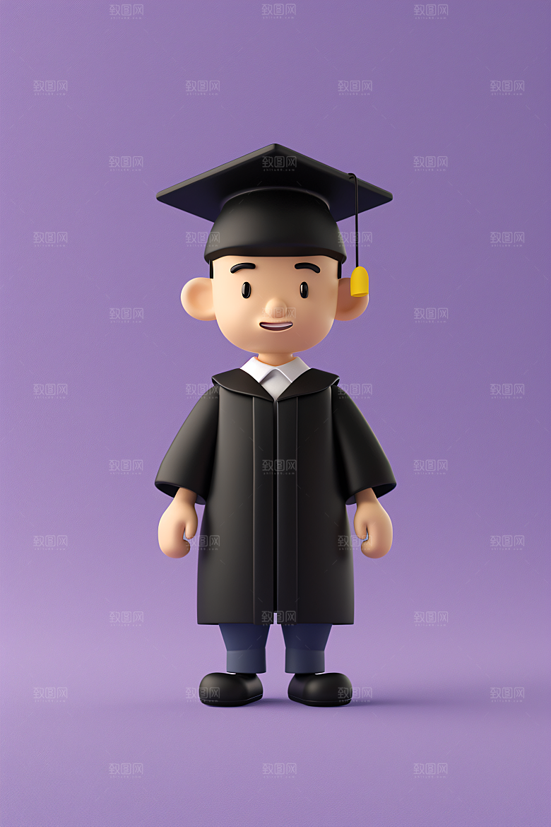 3D毕业生C4D立体模型