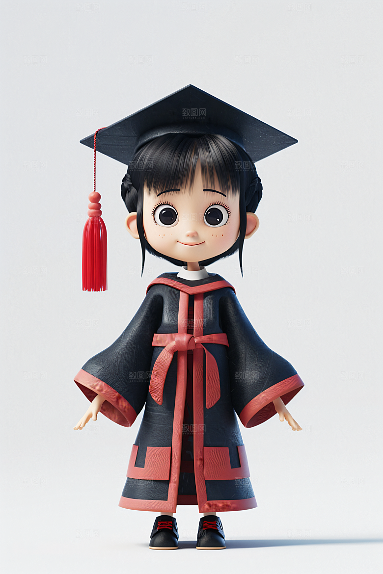 3D毕业生学生C4D模型