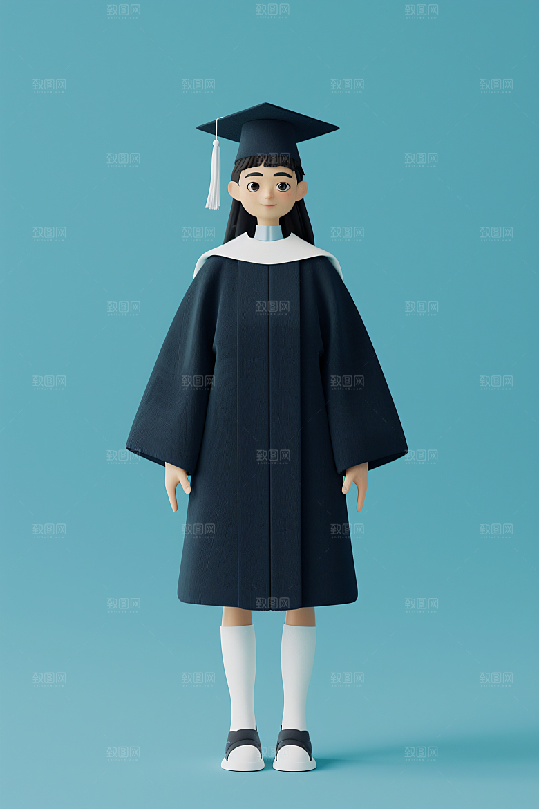 3D毕业生肖像立体模型