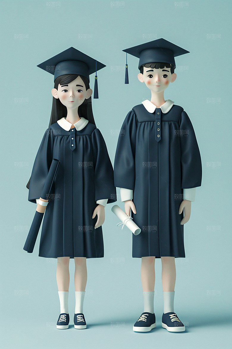 3D毕业生立体肖像模型
