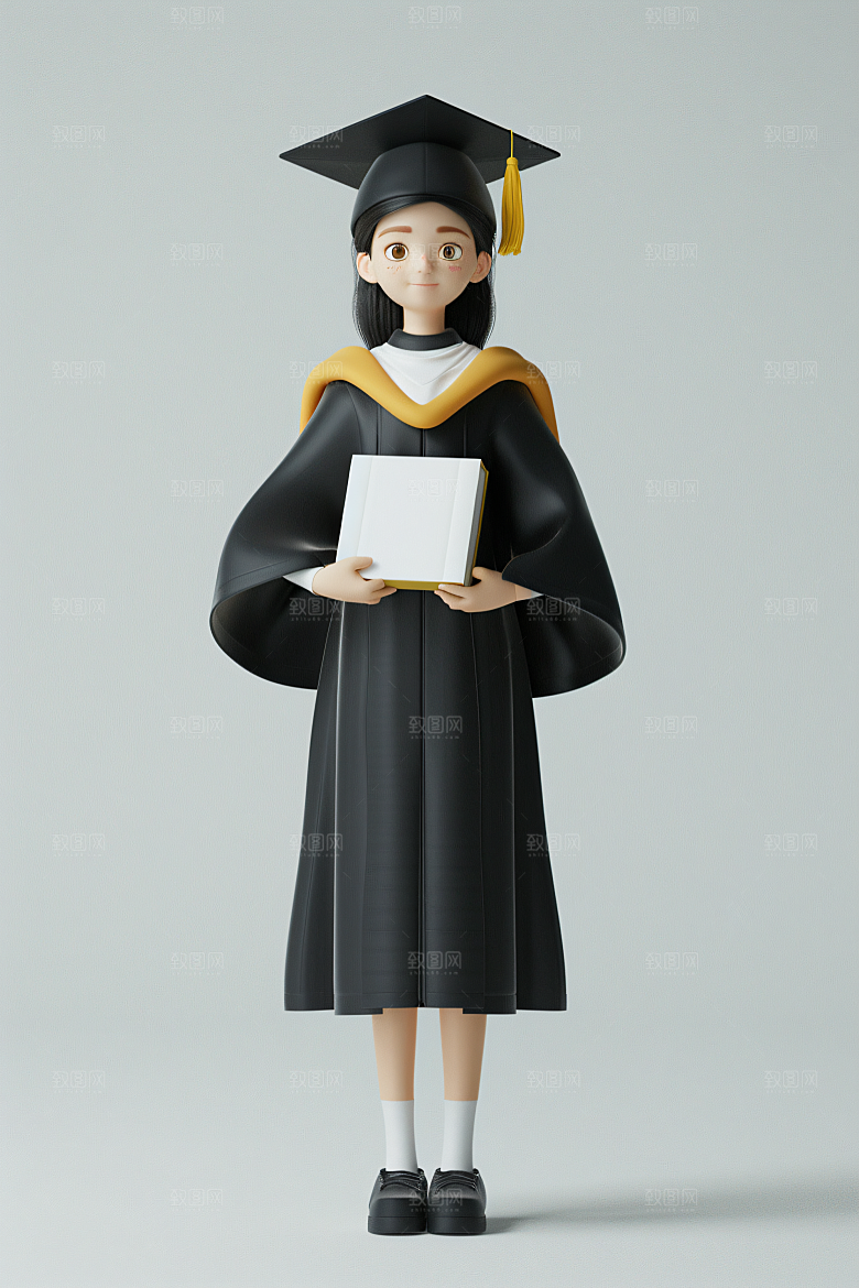 3D毕业生人物立体模型
