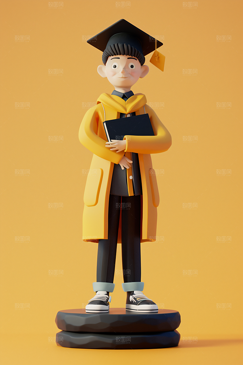 3D毕业生高清人物模型