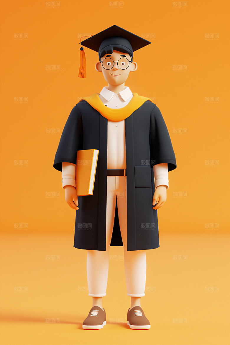 3D毕业生C4D毕业季模型