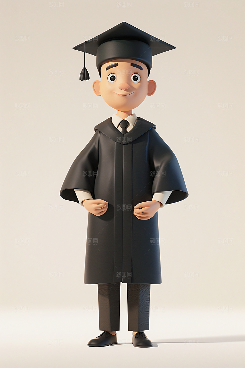 3D毕业生形象人物模型
