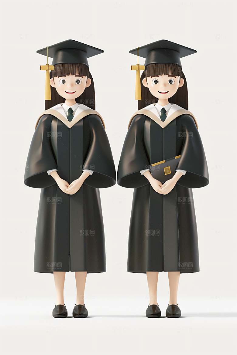 3D毕业生形象人物模型