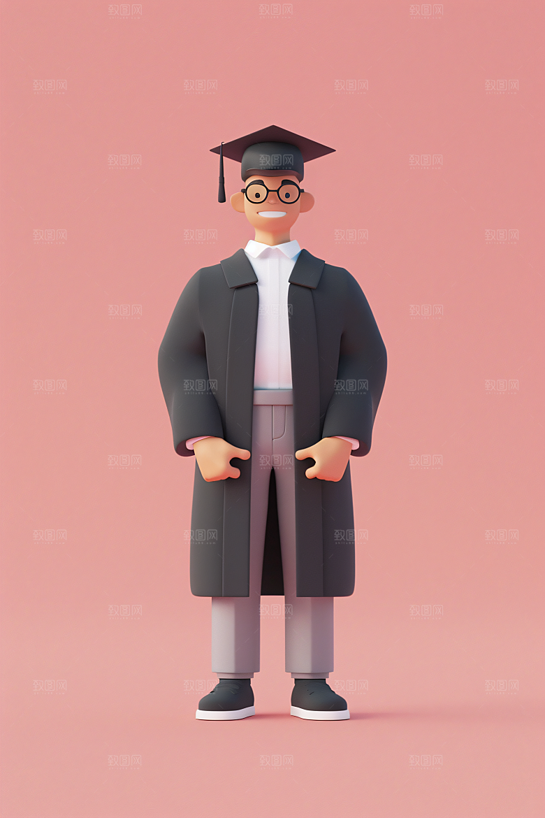 3D毕业生毕业季肖像模型