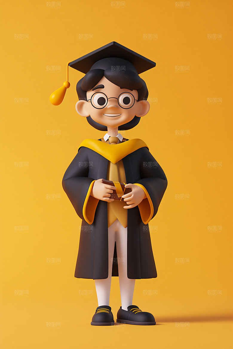 3D毕业生肖像C4D模型