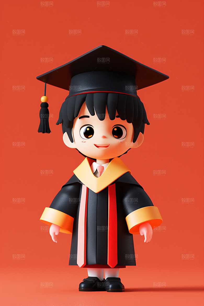 3D毕业生学生C4D模型