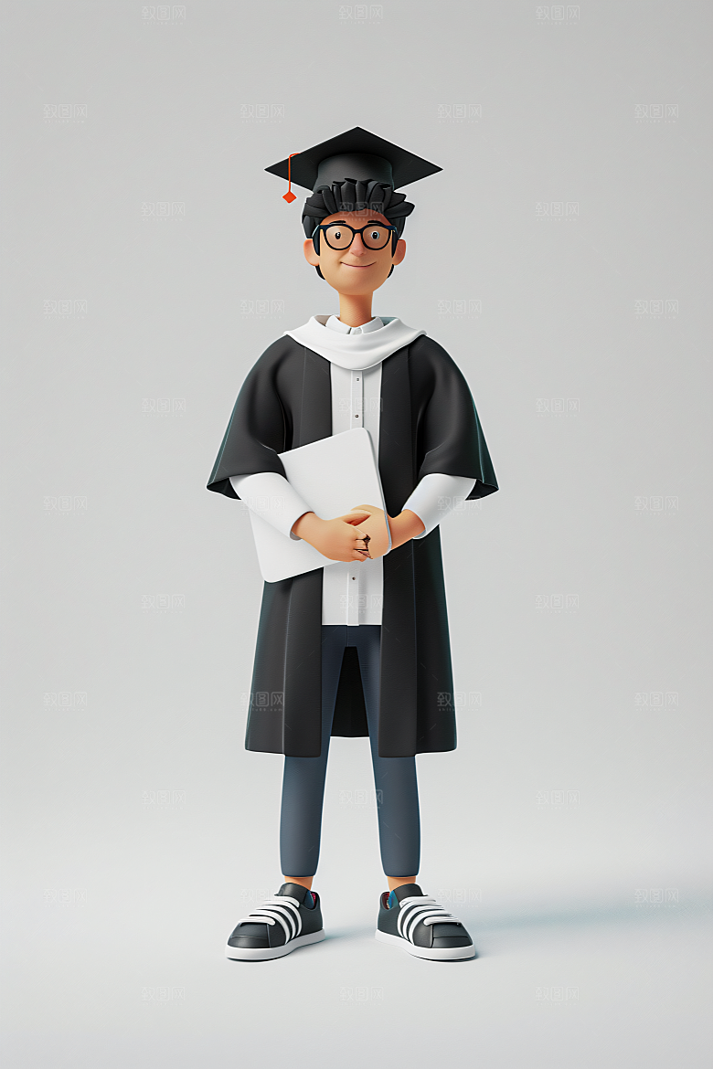 3D毕业生形象人物模型