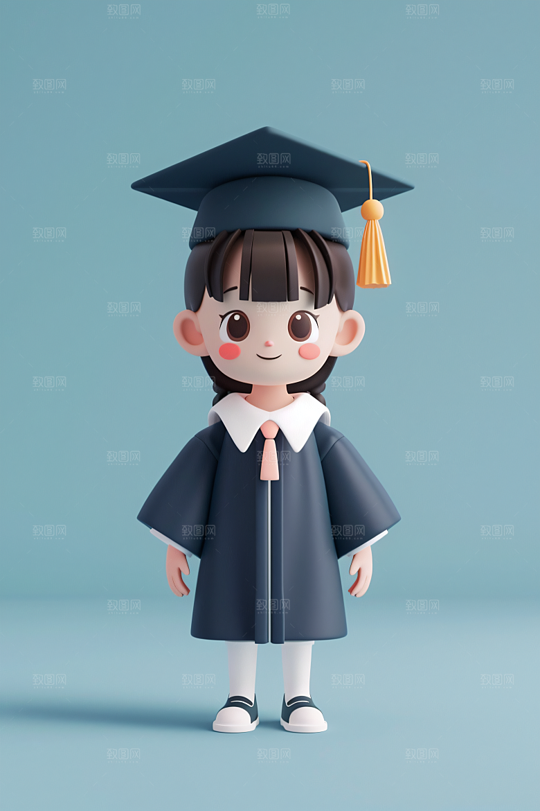 3D毕业生高清人物模型