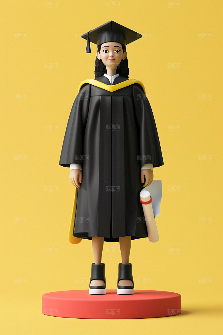 3D毕业生肖像高清模型