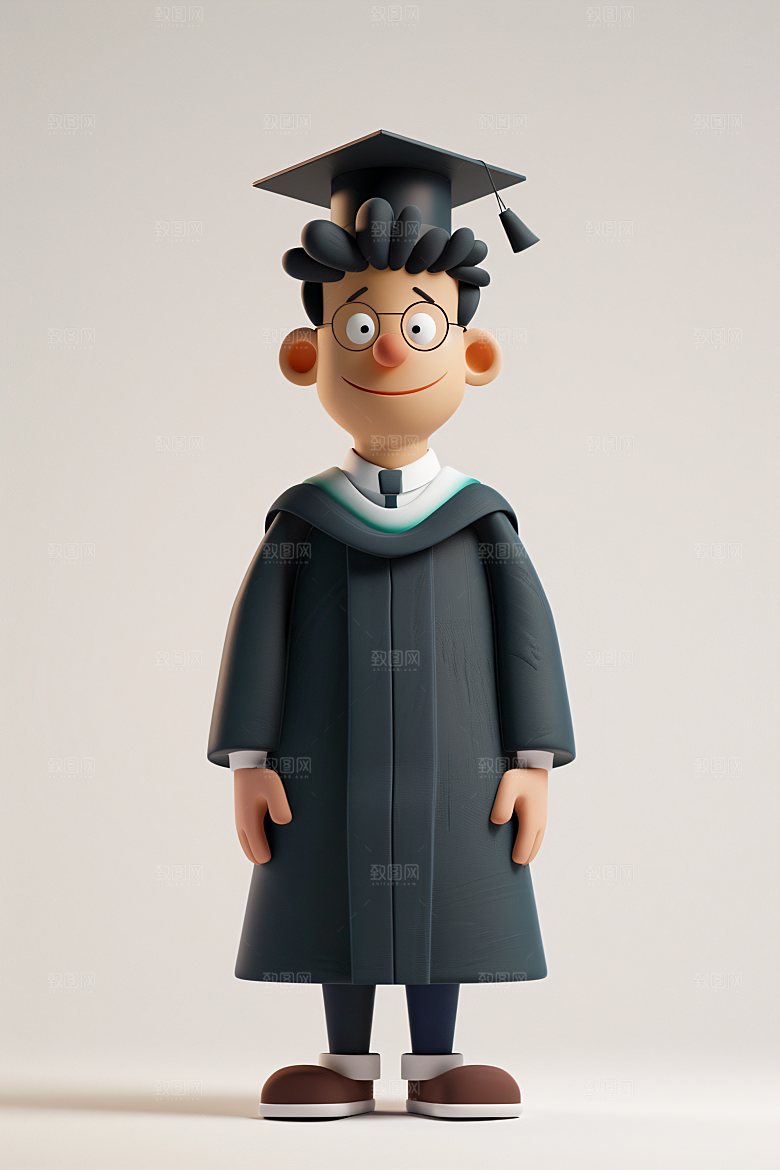 3D毕业生毕业季形象模型