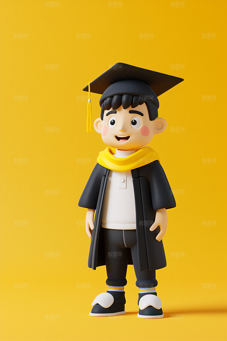 3D毕业生C4D高清模型