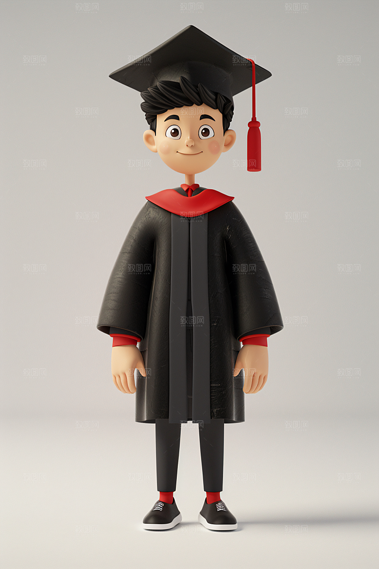 3D毕业生学生C4D模型