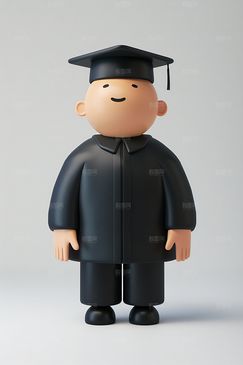 3D毕业生毕业季高清模型