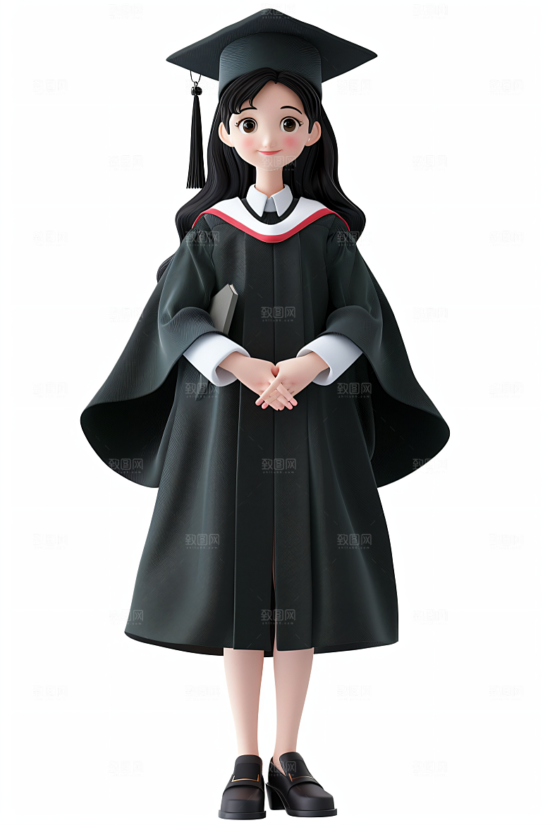 3D毕业生粘土人形象模型