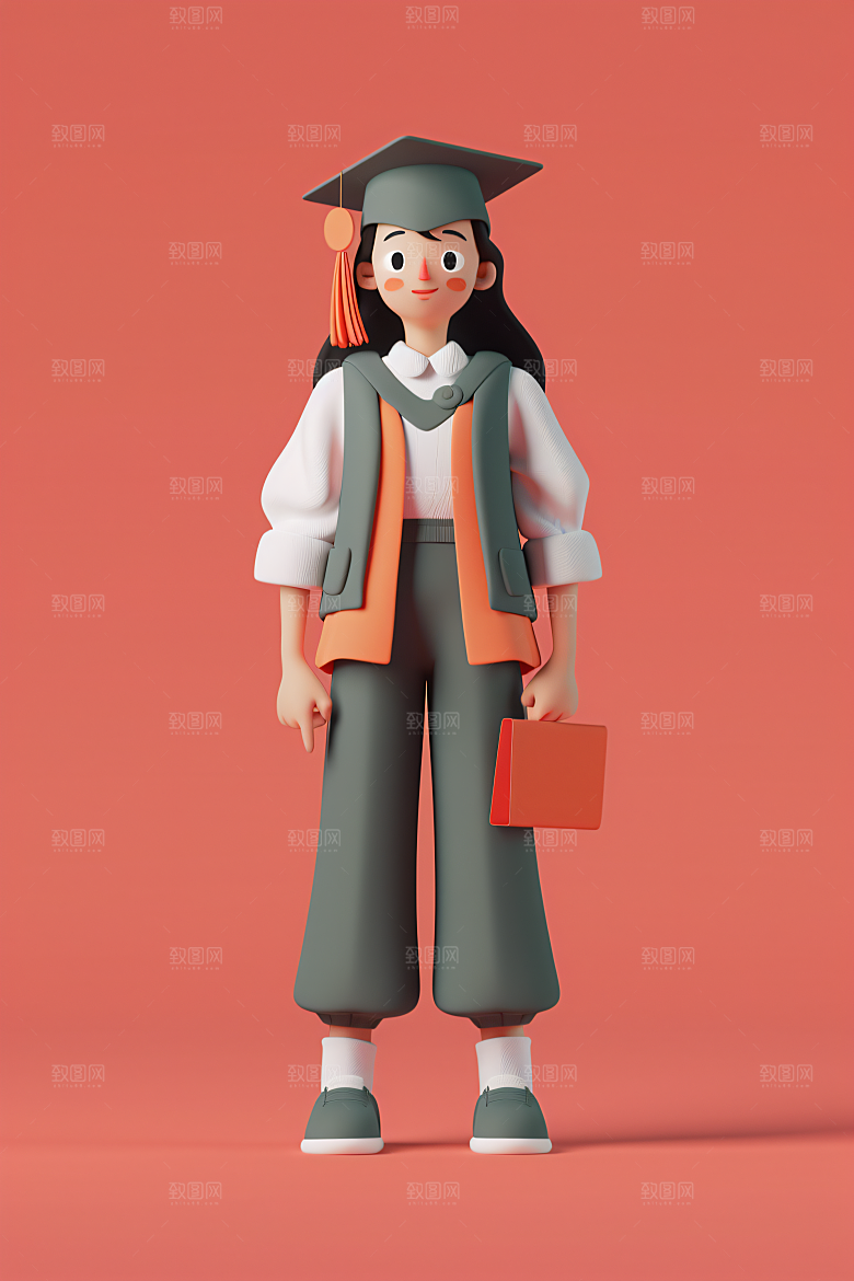 3D毕业生立体肖像模型
