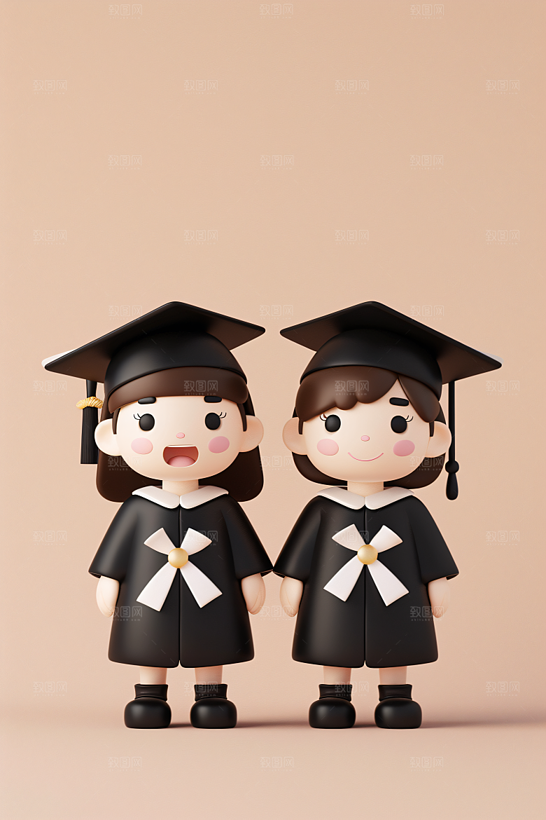 3D毕业生C4D卡通模型