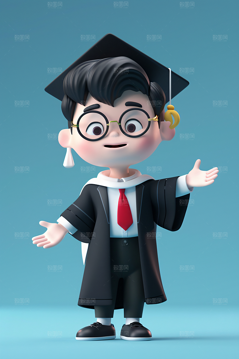 3D毕业生肖像C4D模型