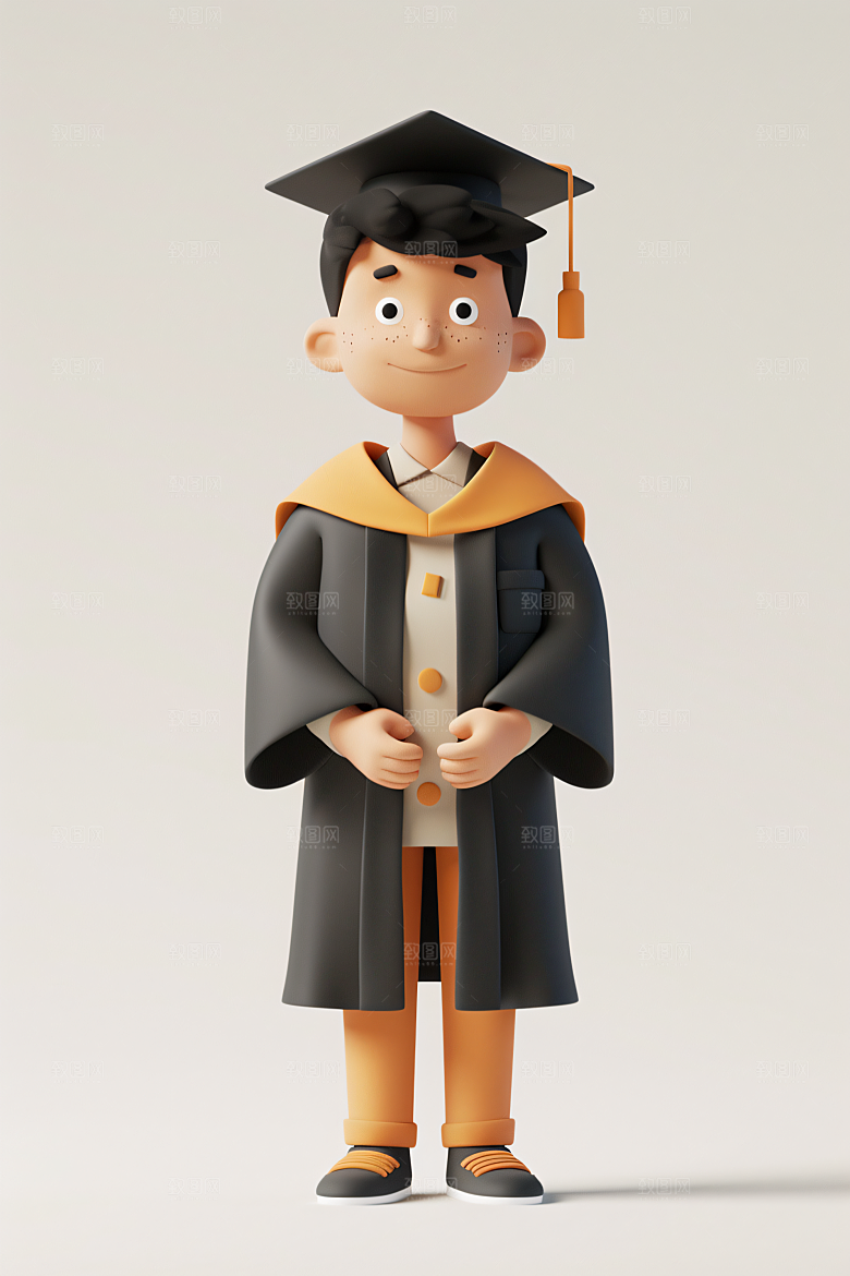 3D毕业生C4D高清模型