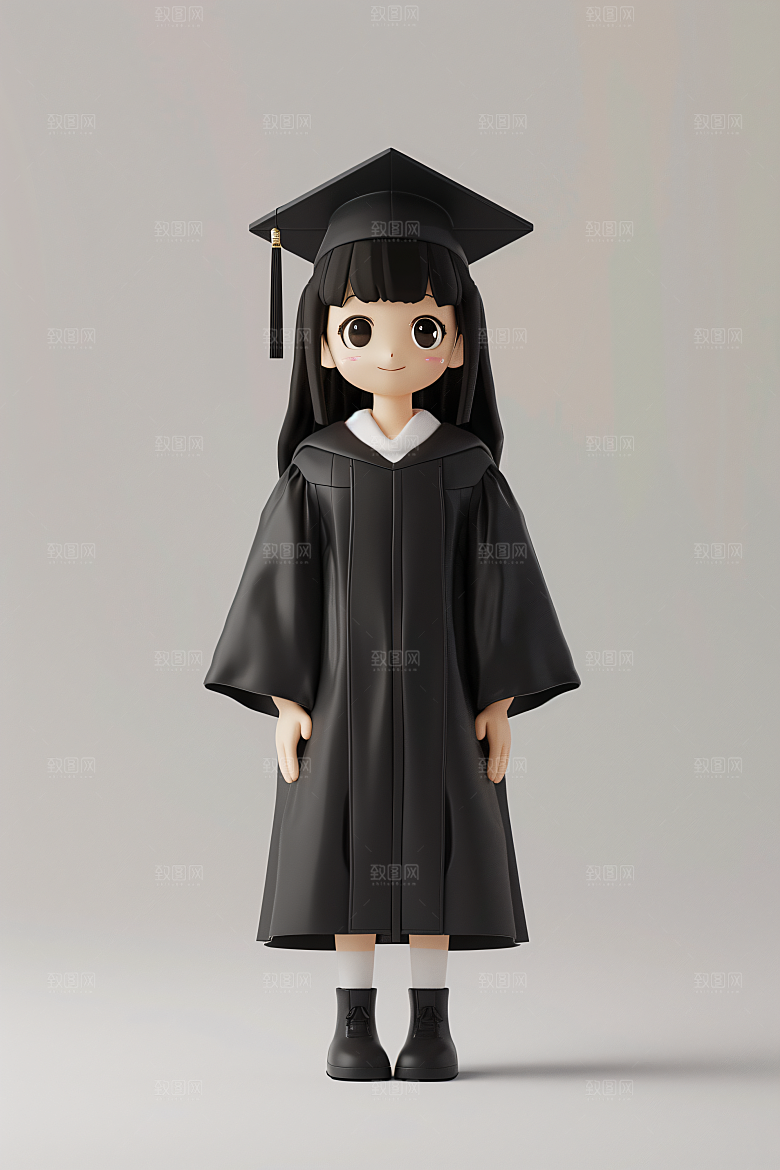 3D毕业生C4D毕业季模型