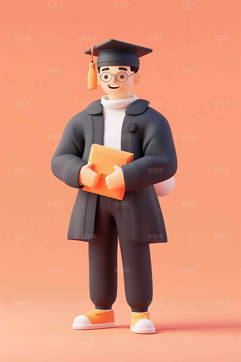 3D毕业生肖像C4D模型