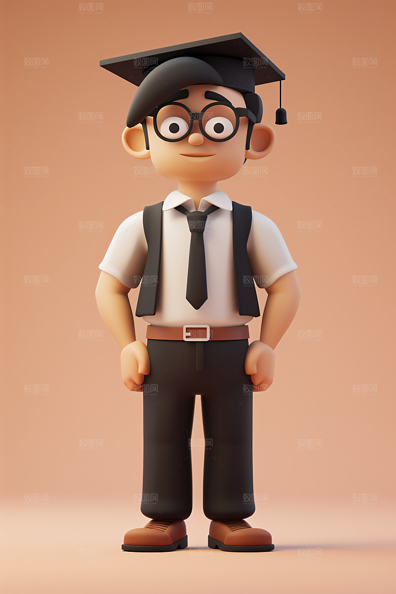 3D毕业生C4D毕业季模型