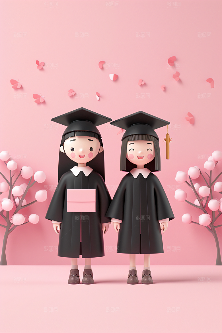 3D毕业生学生形象模型