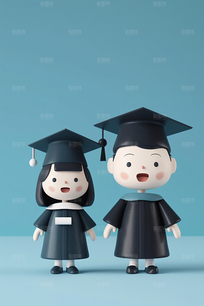 3D毕业生学生形象模型