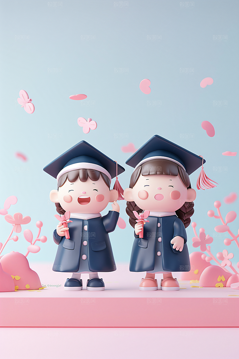 3D毕业生C4D卡通模型