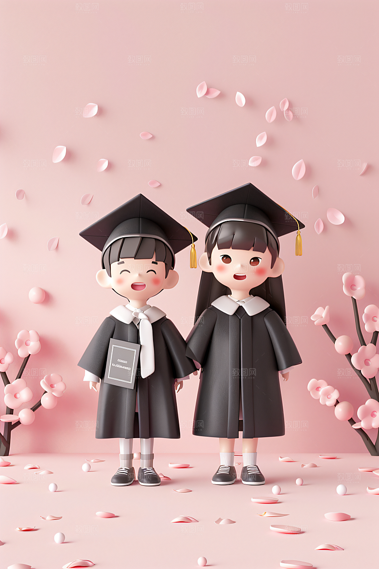 3D毕业生C4D立体模型